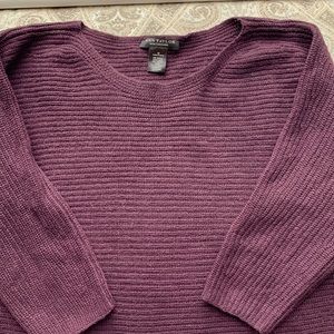 Ann Taylor Wine/Plum Sweater with Cashmere